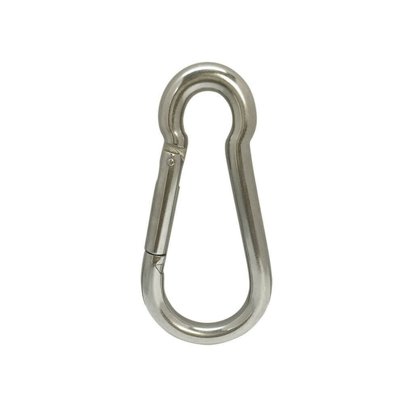 10 Pc 3/8" Stainless Steel SS316 Spring Snap Hook  Boat Marine Carabiner 400 Lbs Cap. WLL