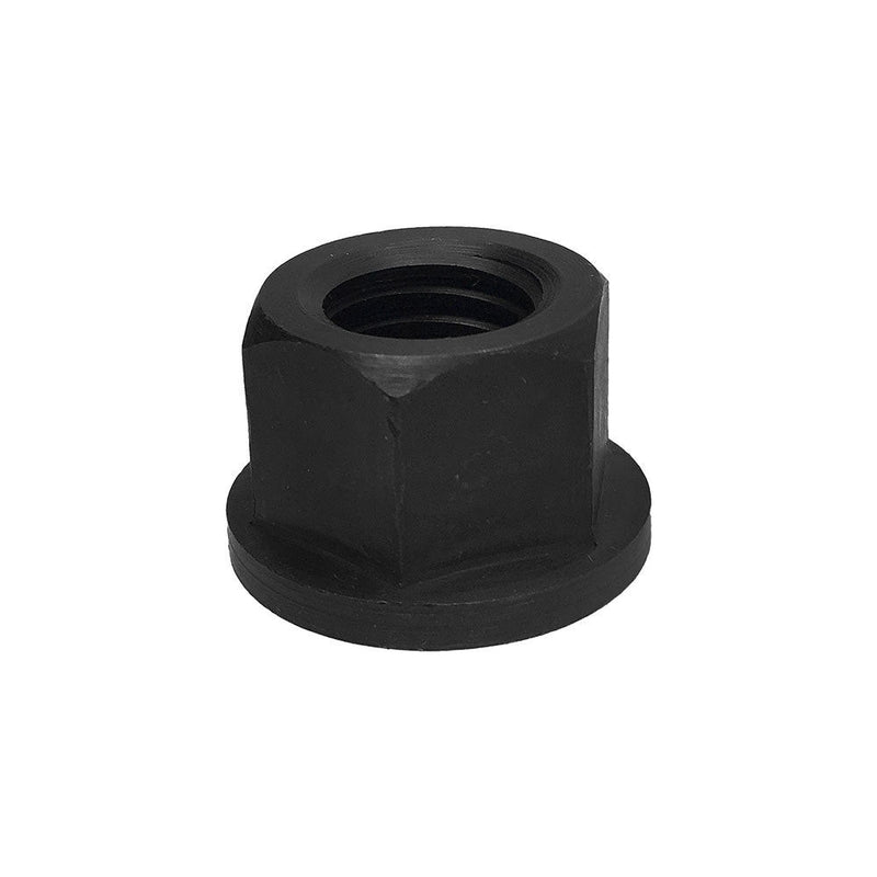 10 Pc 3/8"-16 Thread Flange Nut Steel Hex Threading Black Oxide Finish