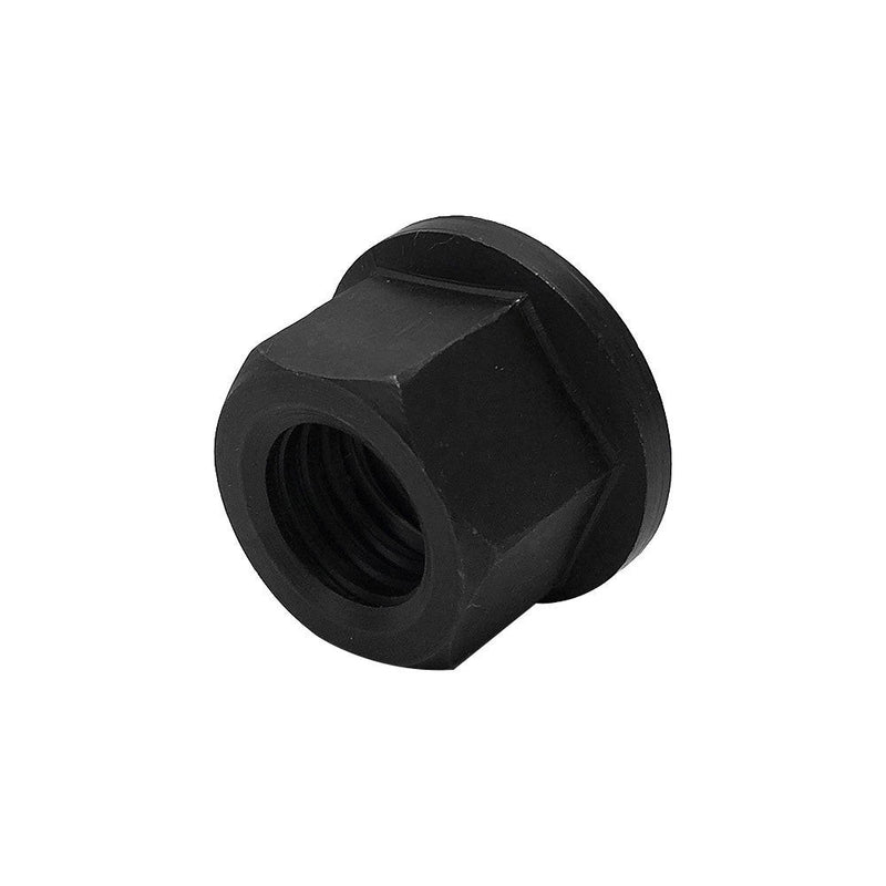 10 Pc 3/8"-16 Thread Flange Nut Steel Hex Threading Black Oxide Finish