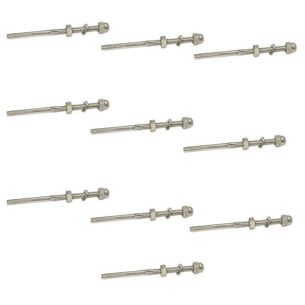 10 PC 5/16"-14 RIGHT Cable End Fitting Railing Rail Hand Swage Threading Threader Type 316