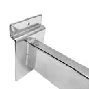 10 PC 6" Chrome Slatwall Rectangular Tube Straight Arm Faceout Hook Panel Display Hanger Retail Fixture