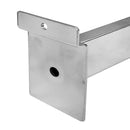 10 PC 6" Chrome Slatwall Rectangular Tube Straight Arm Faceout Hook Panel Display Hanger Retail Fixture