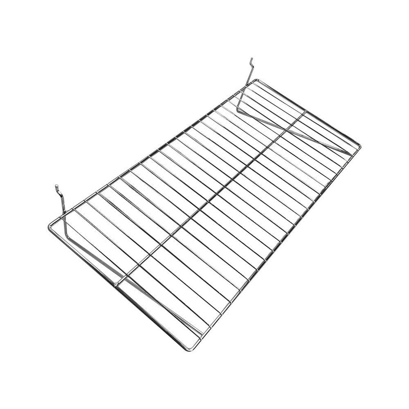 10 Pc Chrome 24'' x 12'' Pegboard Wire Flat Grid Shelf Shelves Retail Display Fixture