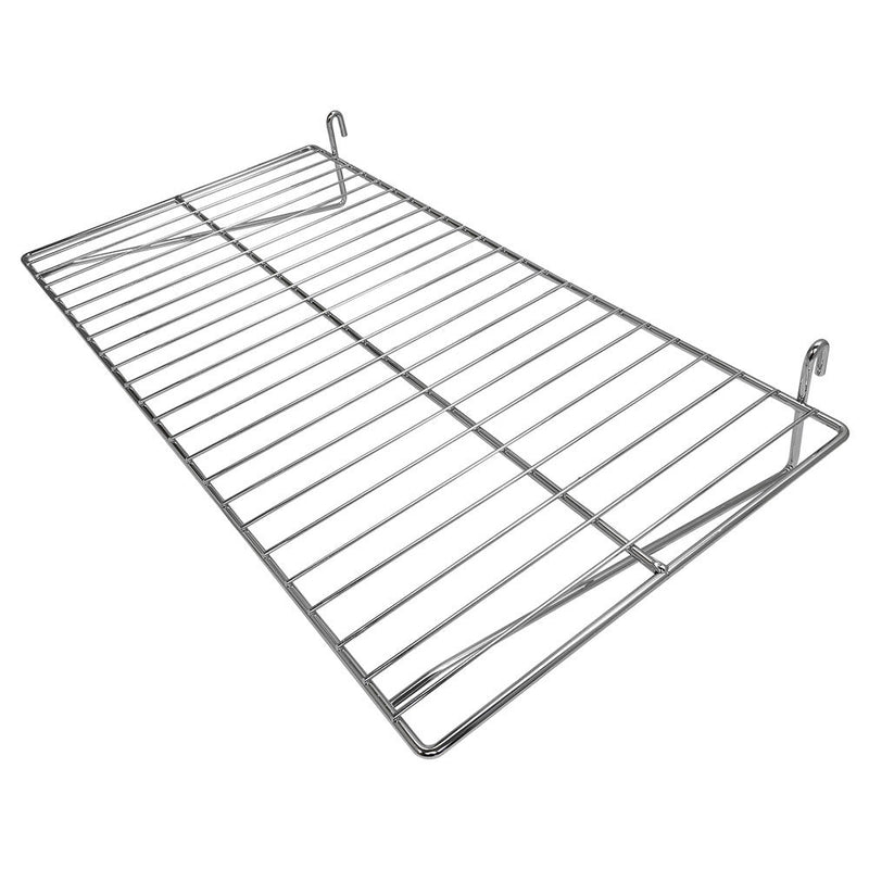 10 Pc Chrome 24'' x 12'' Wire Flat Grid Shelf Shelves Gridwall Display Fixture