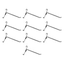 10 Pc Chrome 6" Long Gridwall Hooks Grid Panel Display Wire Metal Hanger Retail Store