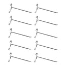 10 Pc Chrome 8" Long Gridwall Hooks Grid Panel Display Wire Metal Hanger Retail Store