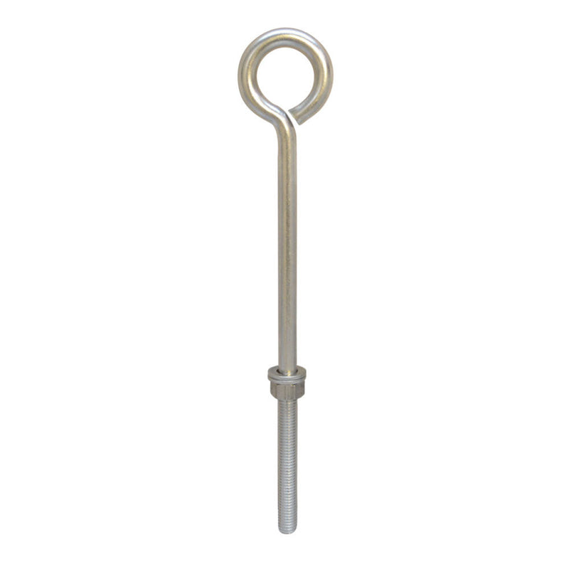 10 Pc Forge Style Marine Stainless Steel 5/16" x 8" Turned Eye Bolt Nut and Washers  90 Lb Cap.