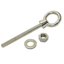10 Pc Fully Threaded Marine Stainless Steel 3/8" x 12" Turned Eye Bolt  Nut Washer 1,050 Lb Cap.