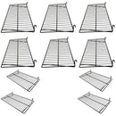 10 Pc Gloss Black 24'' x 12'' Wire Flat Grid Shelf Shelves Gridwall Display Fixture