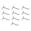 10 Pc GLOSS BLACK 6" Long Gridwall Hooks Grid Panel Display Wire Metal Hanger Retail Store