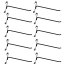 10 Pc GLOSS BLACK 8" Long Gridwall Hooks Grid Panel Display Wire Metal Hanger Retail Store
