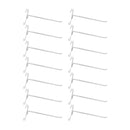 10 Pc GLOSS WHITE 8" Long Gridwall Hooks Grid Panel Display Wire Metal Hanger Retail Store
