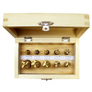 10 PC HSS 4 Flute 3/16 - 3/4" Tin Coated END MILL Set