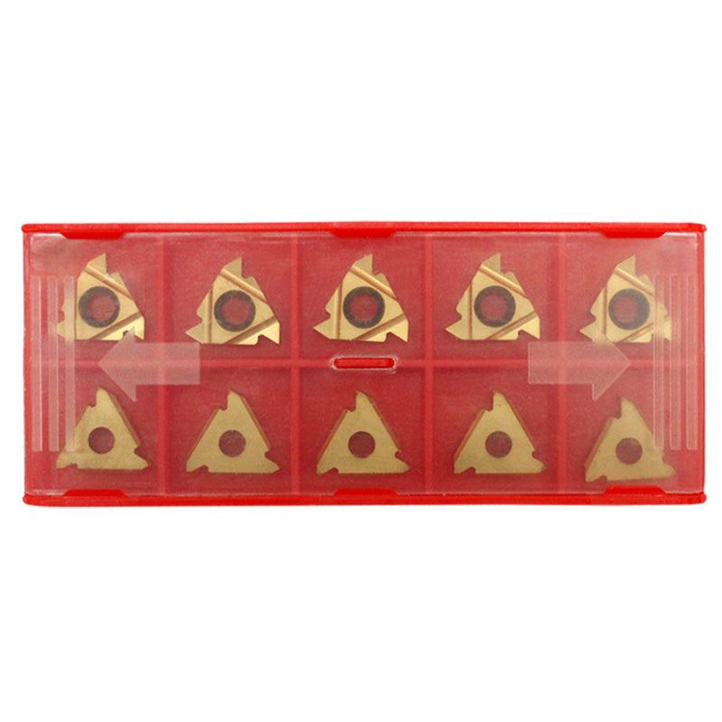10 Pc Indexable Tin Carbide Inserts 11ER A60 Carbide Threading Threader Lathing SER3 Bits