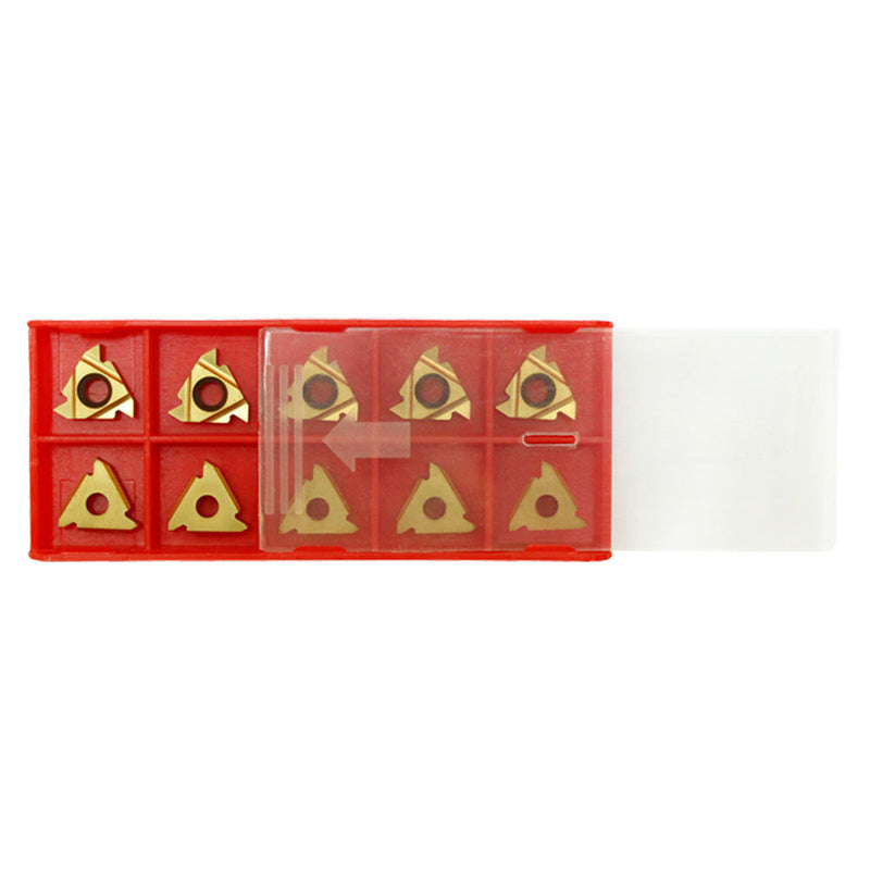 10 Pc Indexable Tin Carbide Inserts 11ER A60 Carbide Threading Threader Lathing SER3 Bits