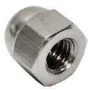 10 PC LEFT Hand Thread 1/4''  Stainless Steel 316 Cap Acorn Hex Nut UNC Marine