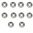 10 Pc M MEDIUM Black Round Clothing Rack Size Dividers Plastic Hangers Ring