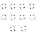 10 Pc M MEDIUM White Round Clothing Rack Size Dividers Plastic Hangers Ring