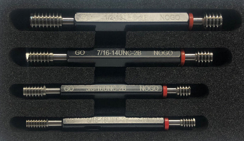 10 PC Thread plug Gage Gauge Set Double End Go & No Go Class 2B ANSI Standard