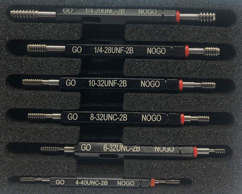 10 PC Thread plug Gage Gauge Set Double End Go & No Go Class 2B ANSI Standard