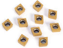 10 PC TIN COATED 1/2'' Shank C6 Carbide Inserts for Indexable Turning Tool Bit
