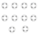10 Pc XL X-Large White Round Clothing Rack Size Dividers Plastic Hangers Ring