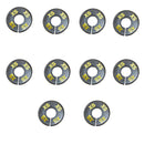 10 Pc XS X-SMALL Black Round Clothing Rack Size Dividers Plastic Hangers Ring