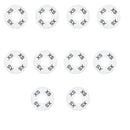 10 Pc XS X-SMALL White Round Clothing Rack Size Dividers Plastic Hangers Ring
