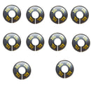 10 Pc XXL XX-Large Black Round Clothing Rack Size Dividers Plastic Hangers Ring