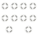 10 Pc XXL XX-Large White Round Clothing Rack Size Dividers Plastic Hangers Ring
