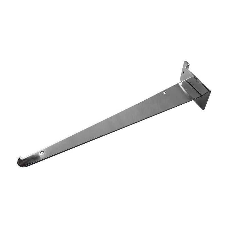 10 Pcs 12'' Chrome Glass Slatwall Shelf Bracket Retail Display Fixture Metal Hanger