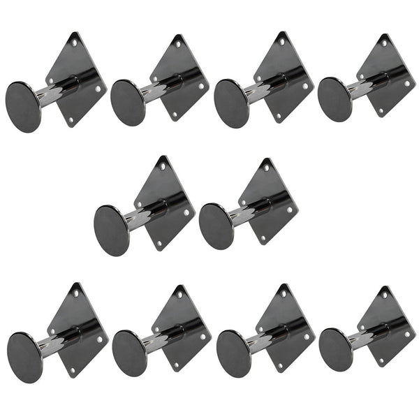 10 Pcs 3'' Chrome Wall Mounted Faceout Single Garment Hook Display Hanger Disc End