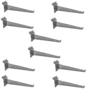 10 Pcs 8'' Chrome Glass Slatwall Shelf Bracket Retail Display Fixture Metal Hanger