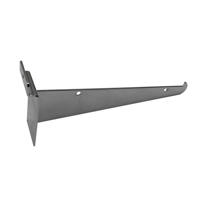 10 Pcs 8'' Chrome Glass Slatwall Shelf Bracket Retail Display Fixture Metal Hanger