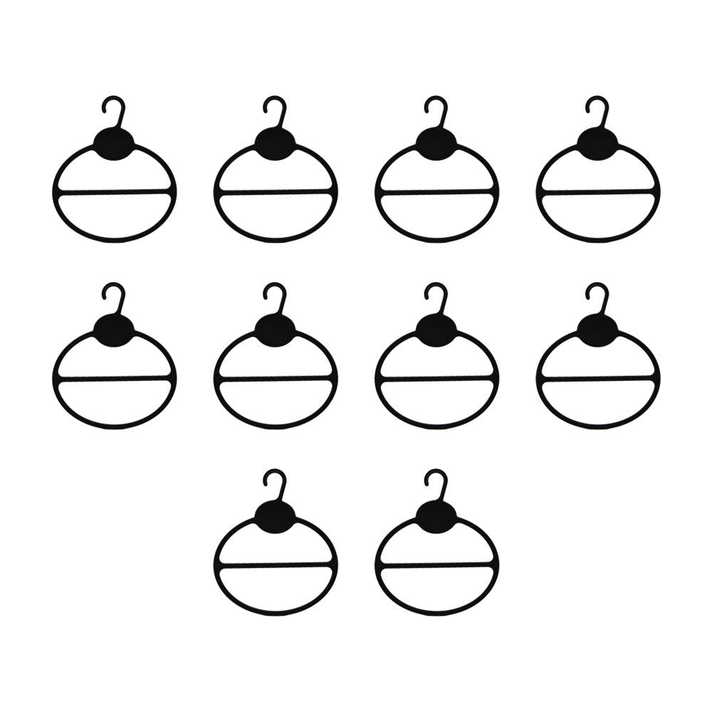 10 PCS Black Plastic Scarf Hanger Shawl Hanger Tie Holder Organizer Storage