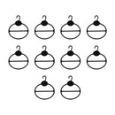 10 PCS Black Plastic Scarf Hanger Shawl Hanger Tie Holder Organizer Storage