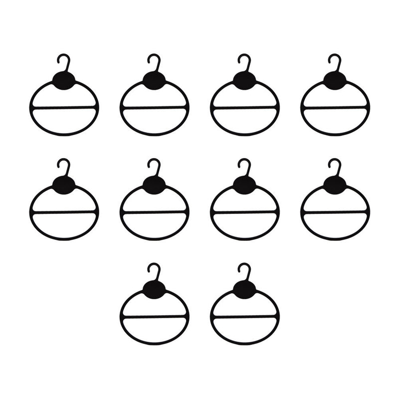 10 PCS Black Plastic Scarf Hanger Shawl Hanger Tie Holder Organizer Storage