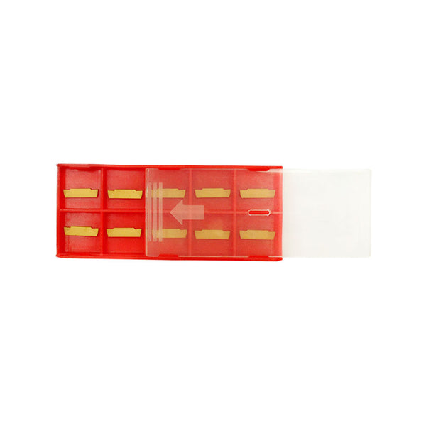 10 PCS MGMN200 2mm Width Tin Coated Carbide Inserts For Grooving and Cut-Off