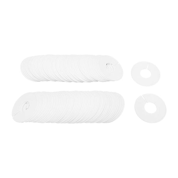 10 PCS WHITE 3-1/2" Round Plastic BLANK Dividers Hangers Retail Clothing Rack