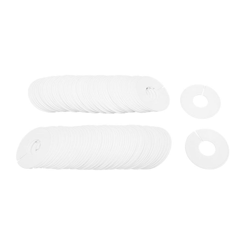 10 PCS WHITE 3-1/2" Round Plastic BLANK Dividers Hangers Retail Clothing Rack