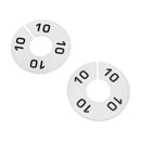 10 PCS WHITE 3-1/2" Round Plastic SIZE 10 Dividers Hangers Retail Clothing Rack