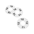 10 PCS WHITE 3-1/2" Round Plastic SIZE 12 Dividers Hangers Retail Clothing Rack