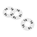 10 PCS WHITE 3-1/2" Round Plastic SIZE 16 Dividers Hangers Retail Clothing Rack