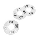 10 PCS WHITE 3-1/2" Round Plastic SIZE 20 Dividers Hangers Retail Clothing Rack