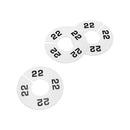 10 PCS WHITE 3-1/2" Round Plastic SIZE 22 Dividers Hangers Retail Clothing Rack