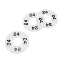 10 PCS WHITE 3-1/2" Round Plastic SIZE 24 Dividers Hangers Retail Clothing Rack