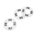 10 PCS WHITE 3-1/2" Round Plastic SIZE 26 Dividers Hangers Retail Clothing Rack