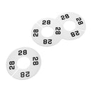 10 PCS WHITE 3-1/2" Round Plastic SIZE 28 Dividers Hangers Retail Clothing Rack