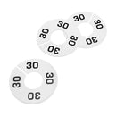 10 PCS WHITE 3-1/2" Round Plastic SIZE 30 Dividers Hangers Retail Clothing Rack