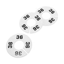 10 PCS WHITE 3-1/2" Round Plastic SIZE 36 Dividers Hangers Retail Clothing Rack